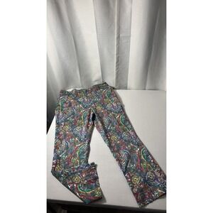 Tommy Hilfiger Pants Women Size 10 Paisley Multicolor Boho Preppy Hippie Casual